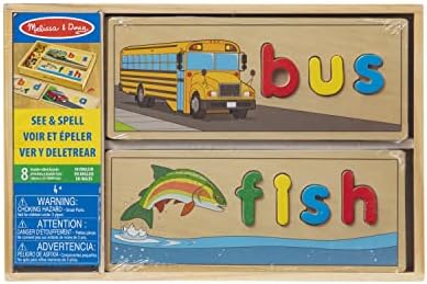 Melissa & Doug Melissa Doug See Spell Wooden Educational Language Learning Toy With Letters Puzzle