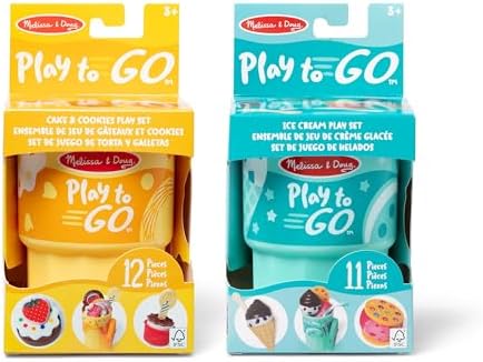 Melissa & Doug Melissa Doug Play to Go 2-Pack Cake and Cookies and Ice Cream Play Food