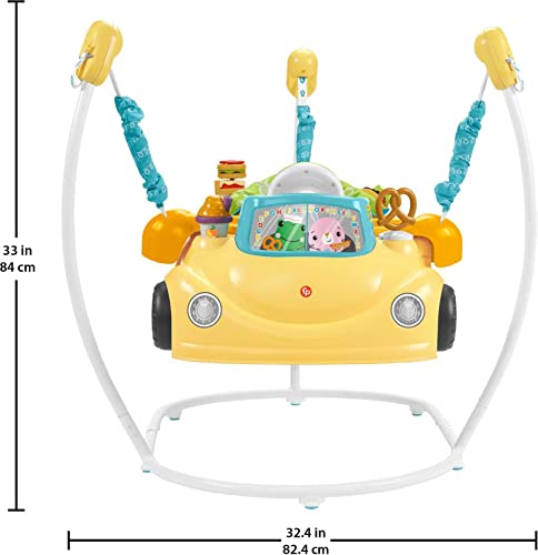 Fisher-Price Baby to Toddler Learning Toy 2-in-1 Servin' Up Fun Jumperoo Activity Center with Music Lights and Shape Sorting Puzzle