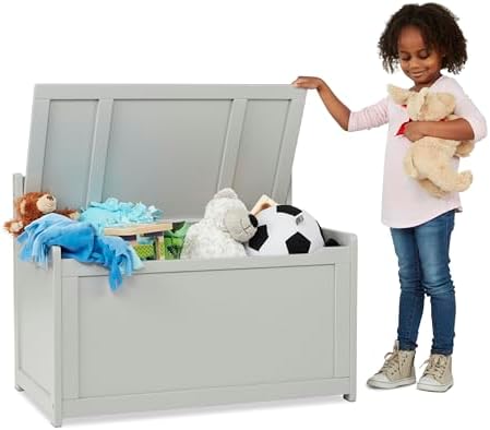 Melissa & Doug Melissa Doug Wooden Toy Chest - Light Wood Furniture for Playroom Blonde
