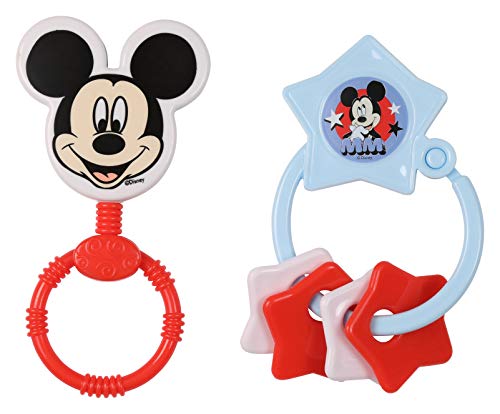 Disney Mickey Mouse Combo Pack Character Rattle Keyring Teether Mickey
