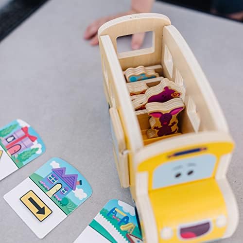 Melissa & Doug Melissa Doug Blue's Clues You Wooden Pull-Back School Bus 9 Pieces