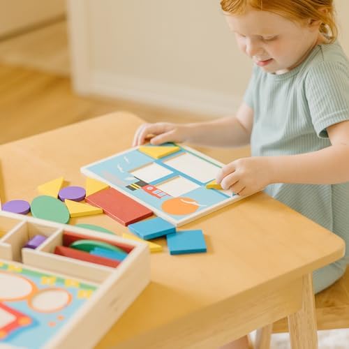 Melissa & Doug Melissa Doug Beginner Wooden Pattern Blocks Educational Toy With 5