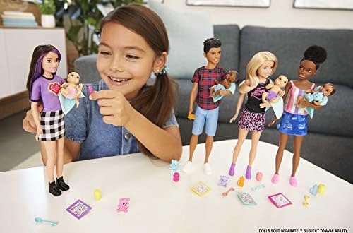Barbie Skipper Babysitters Inc Set with Blonde Doll in 'Girl Power' Top Baby Doll 4