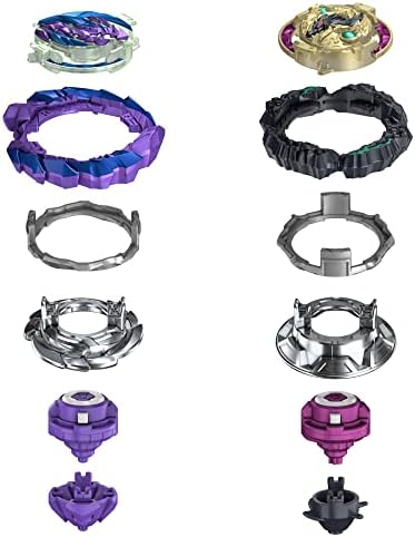 Beyblade Hasbro Hasbro Burst QuadDrive Wrath Fafnir F7 and Berserk Linwyrm L7 Spinning