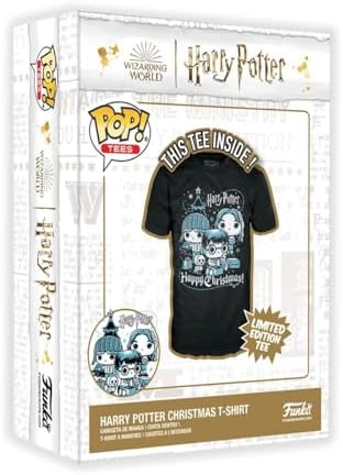 Funko Pop Boxed Tee Harry Potter Holiday - Ron Hermione Harry - XS