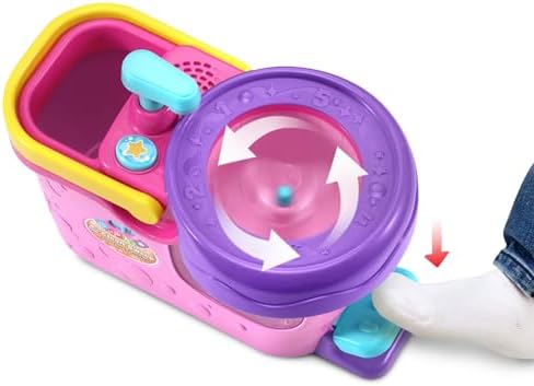 LeapFrog Clean Sweep Learning Caddy Mop and Broom Cleaning Toy Set for Ages 3-5 Pink