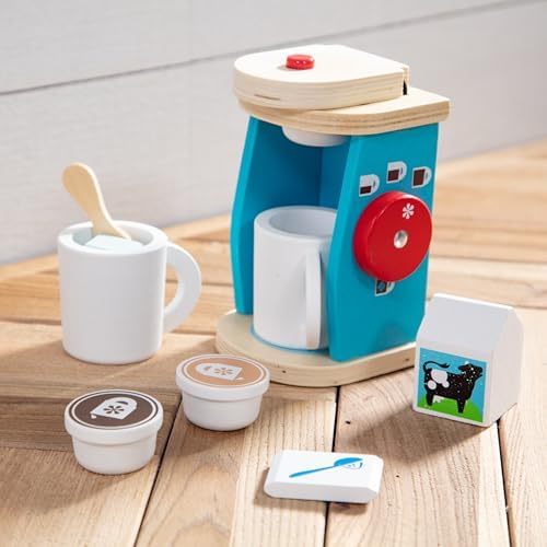 Melissa & Doug Melissa Doug 11-Piece Brew and Serve Wooden Coffee Maker Set - Play