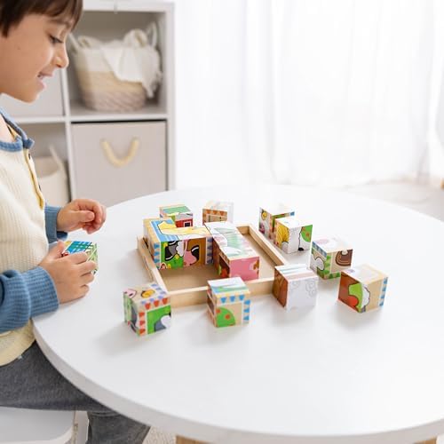 Melissa & Doug Melissa Doug Farm Wooden Cube Puzzle