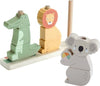 Fisher-Price Wood Baby Toy Stack Sort Animals 10 Wooden Pieces for Developmental Play for