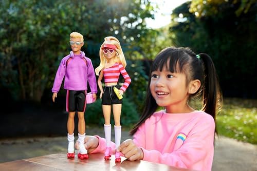 Barbie Fashionistas Set with 2 Fashion Dolls 6 Roller-Skating Ken 65th Anniversary