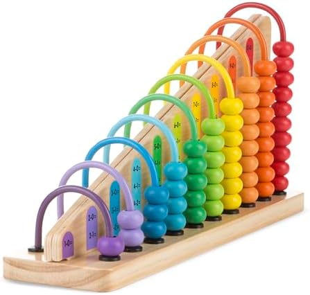 Melissa & Doug Melissa Doug Add Subtract Abacus - Educational Toy With 55 Colorful Beads