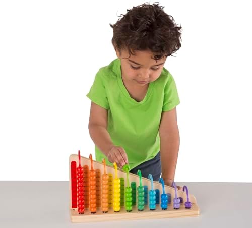 Melissa & Doug Melissa Doug Add Subtract Abacus - Educational Toy With 55 Colorful Beads