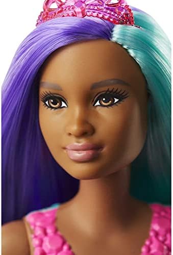 Barbie Dreamtopia Mermaid Doll 12-inch Teal and Purple Hair with Tiara 3 to 7 Year Olds