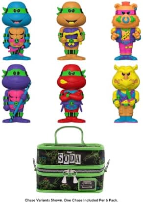 Funko Teenage Mutant Ninja Turtles 6 Pack of Black Light Vinyl Soda and Cooler
