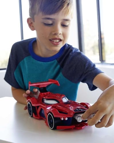 Hot Wheels Marvel Spider-Man Web-Car Launcher with Movement-Activated Eyes 164 Scale Toy