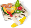 Melissa & Doug Melissa Doug Cutting Fruit Set - Wooden Play Food Kitchen Accessory Multi