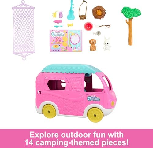 Barbie Toy Camper Chelsea Doll 2-in-1 Playset