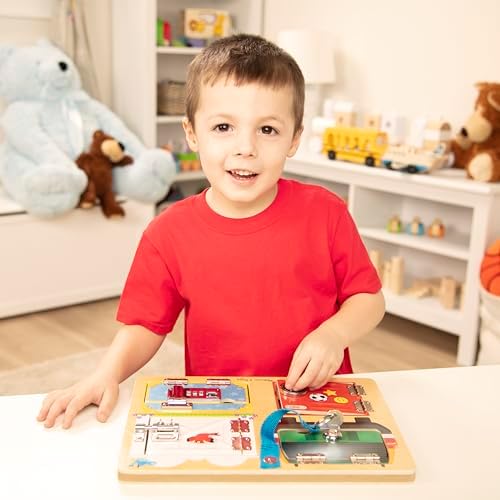 Melissa & Doug Melissa Doug Locks and Latches Board Wooden Educational Toy