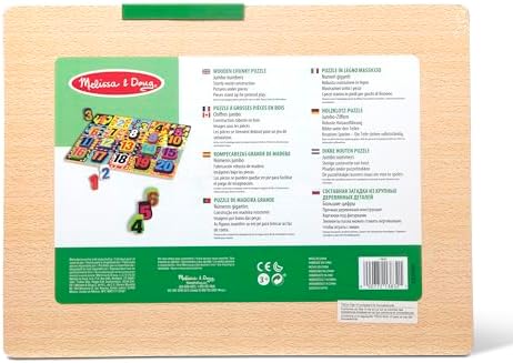 Melissa & Doug Melissa Doug Jumbo Numbers Wooden Chunky Puzzle 20 pcs