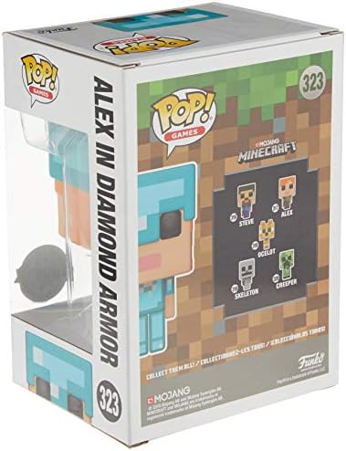 Funko - Figurine Minecraft - Alex In Diamond Armor Exclu Pop 10cm - 0889698264013