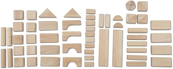 Melissa & Doug Melissa Doug Standard Unit Solid-Wood Building Blocks With Wooden Storage