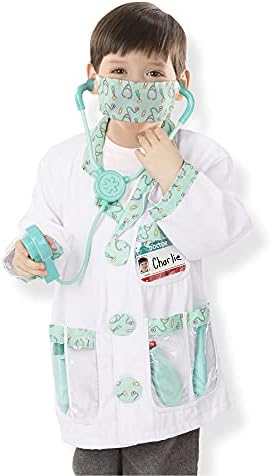 Melissa & Doug Melissa Doug Doctor Role Play Costume Dress-Up Set 8 pcs Pretend Play Role