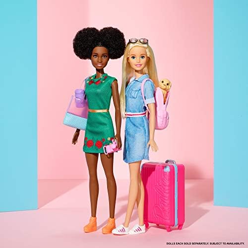 Barbie Travel Nikki Doll Kitty Ear Brunette Hair with 5