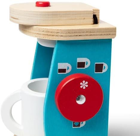 Melissa & Doug Melissa Doug 11-Piece Brew and Serve Wooden Coffee Maker Set - Play