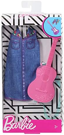Barbie Clothes - Career Outfit Doll Musician Look with Guitar Multicolor