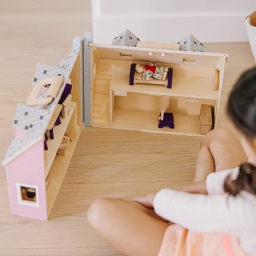 Melissa & Doug Melissa Doug Fold and Go Wooden Doll