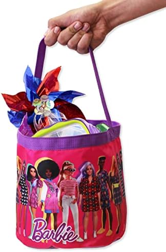 Barbie Collapsible Nylon Basket Bucket Tote Bag