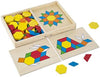 Melissa & Doug Melissa Doug Pattern Blocks and Boards - Wooden Classic Toy With 120 Solid Wood Shapes and 5 Double-Sided Panels Multi-colored - STEAM Animals Tangrams Puzzle