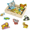 Melissa & Doug Melissa Doug 20 Wooden Animal Magnets in a Box Cute Animal Fridge Magnets