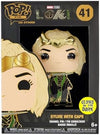 Funko Pop Pin Marvel - Loki Sylvie with Cape Glow in The Dark