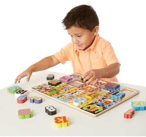 Melissa & Doug Melissa Doug Jumbo Numbers Wooden Chunky Puzzle 20 pcs