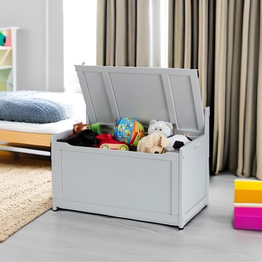 Melissa & Doug Melissa Doug Wooden Toy Chest - Light Wood Furniture for Playroom Blonde