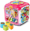 VTech Sort and Discover Activity Cube Frustration Free Packaging Pink