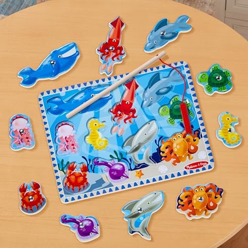 Melissa & Doug Melissa Doug Magnetic Wooden Fishing Game and Puzzle