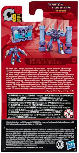 Transformers Studio Series Core Class The The Movie Decepticon Rumble Blue Action Figure