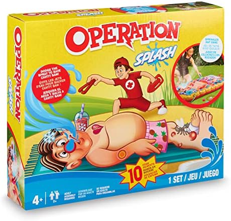 Hasbro Operation Splash Game - Family Game for Your Yard - More Water More Fun