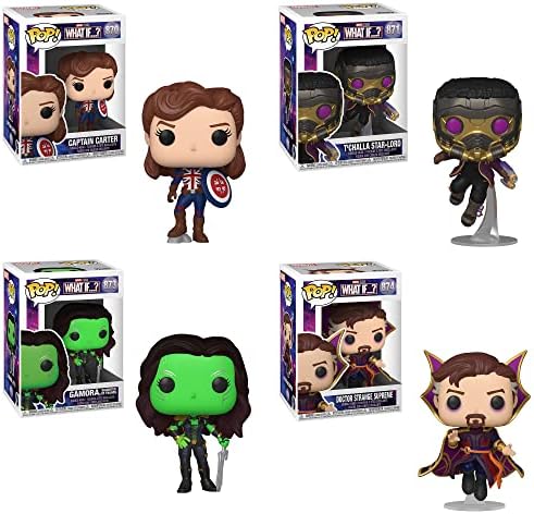 Funko Marvel POP What If Collectors Set - Captain Carter T'Challa Star-Lord Gamora Doctor