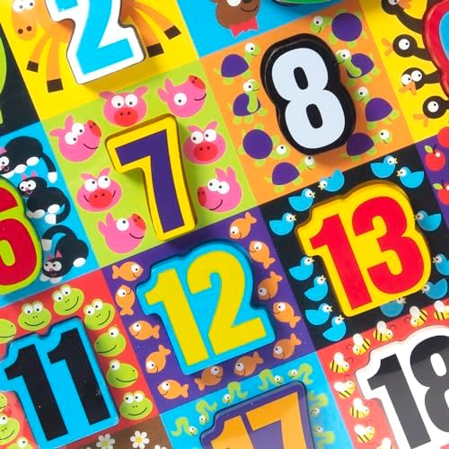 Melissa & Doug Melissa Doug Jumbo Numbers Wooden Chunky Puzzle 20 pcs