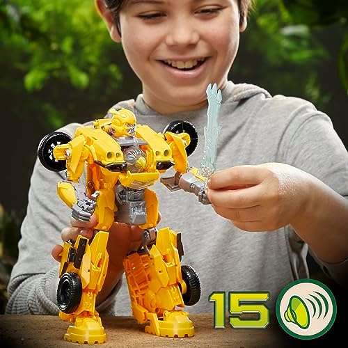 Transformers Rise of The Beasts Movie Beast-Mode Bumblebee Converting Toy with Lights and