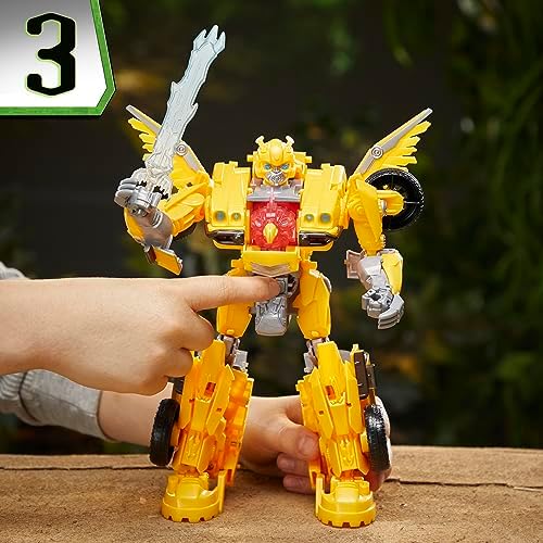 Transformers Rise of The Beasts Movie Beast-Mode Bumblebee Converting Toy with Lights and