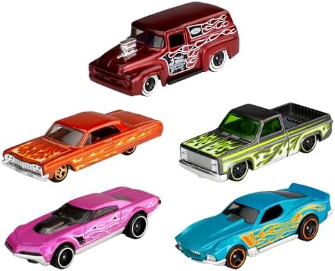 Hot Wheels 164 Scale Die-Cast Toy Cars 5-Pack Set of 5 Toy Race Cars Hot Rods Character