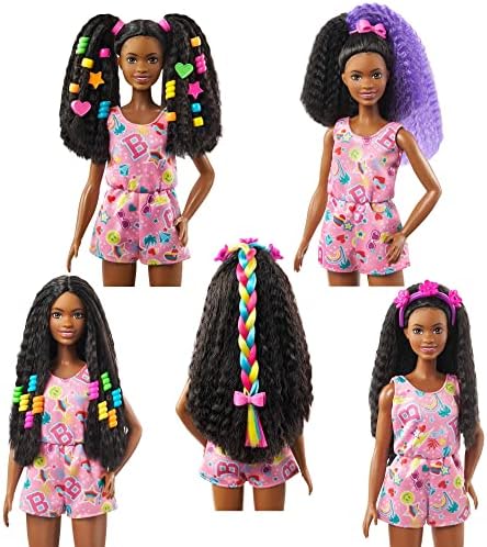 Barbie Life in The City Brooklyn and Her Hairstyles Brunette Doll