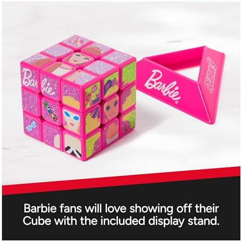 Rubik's Cube Barbie Cube Celebrating Barbie's 50th Anniversary Problem-Solving Brain Teaser Classic Color-Matching Puzzle