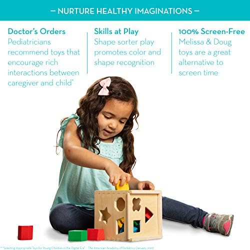 Melissa & Doug Melissa Doug Geometric Stacker - Wooden Educational Toy Wooden Shape