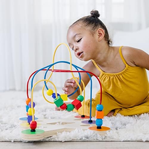 Melissa & Doug Melissa Doug Classic Bead Maze - Wooden Educational Toy - Wooden Bead Maze